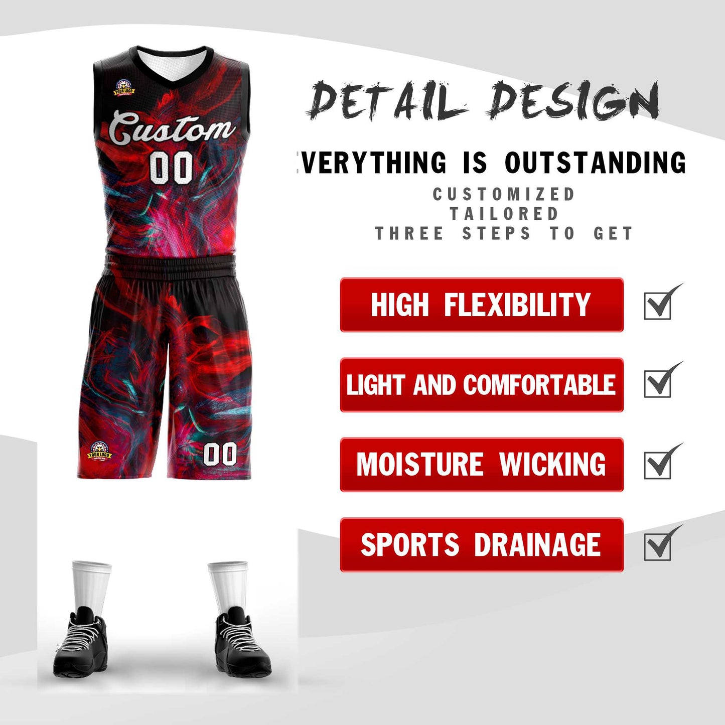 Custom Black White-Black Graffiti Pattern Sets Mesh Basketball Jersey Limited