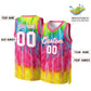 Custom Pink White-Pink Graffiti Pattern Tops Mesh Basketball Jersey Limited