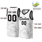 Custom White Black-White Graffiti Pattern Tops Mesh Basketball Jersey Limited