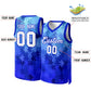 Custom Royal White-Royal Graffiti Pattern Tops Mesh Basketball Jersey Limited