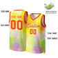 Custom Yellow Orange-White Graffiti Pattern Tops Mesh Basketball Jersey Limited