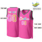 Custom Pink Graffiti-White Graffiti Pattern Tops Mesh Basketball Jersey Limited