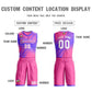 Custom Pink Pink-Purple Gradient Fashion Sets Slash Basketball Jersey Limited