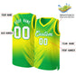 Custom Green White-Green Gradient Fashion Tops Slash Basketball Jersey Limited