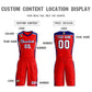 Custom Red White-Navy Classic Sets Mesh Basketball Jersey Limited