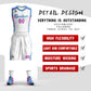 Custom White Powder Blue Classic Sets Mesh Basketball Jersey Limited