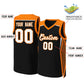 Custom Black White-Orange Classic Tops Mesh Basketball Jersey Limited