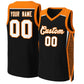 Custom Black White-Orange Classic Tops Mesh Basketball Jersey