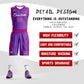 Custom Purple Purple Classic Sets Mesh Basketball Jersey Limited