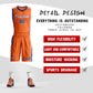 Custom Orange Royal-White Classic Sets Sports Uniform Basketball Jersey Limited