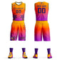 Custom Yellow Orange-Purple Gradient Fashion Coconut Palm Pattern Sports Uniform Basketball Jersey