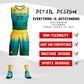 Custom Yellow Blue-Aqua Gradient Fashion Coconut Palm Pattern Sports Uniform Basketball Jersey Limited