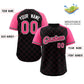 Custom Black Pink Black-White Rhombus Authentic Baseball Jersey Limited