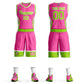 Custom Pink Neon Green-White Graffiti Pattern Sets Lightning Basketball Jersey