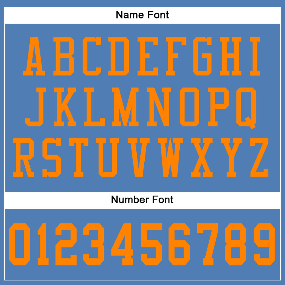 Custom Light Blue Bay Orange Mesh Authentic Football Jersey Limited