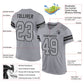 Custom Light Gray Gray-Black Mesh Authentic Football Jersey Limited