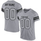 Custom Light Gray Gray-Black Mesh Authentic Football Jersey Limited