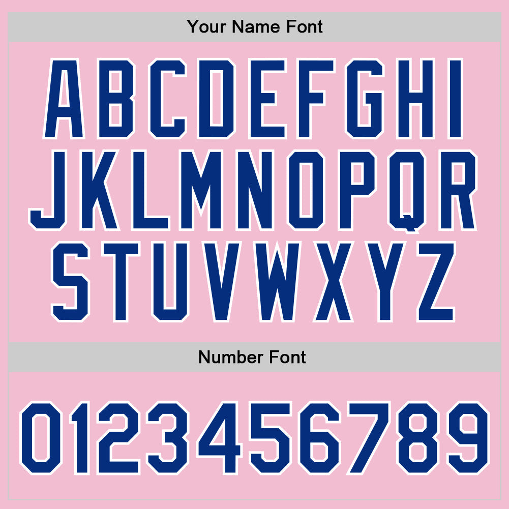 Custom Light Pink Royal-White Authentic Throwback Basketball Jersey Limited