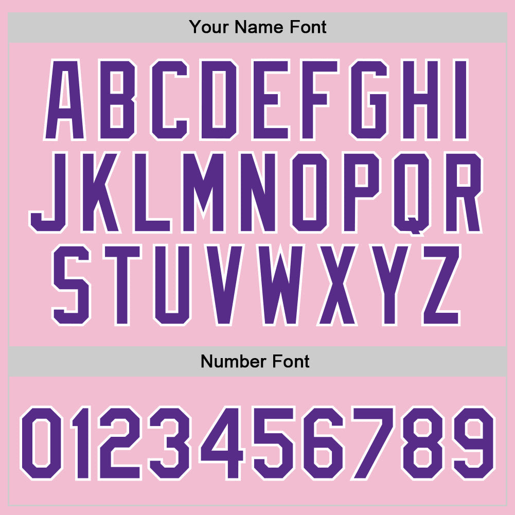 Custom Light Pink Purple-White Authentic Throwback Basketball Jersey Limited