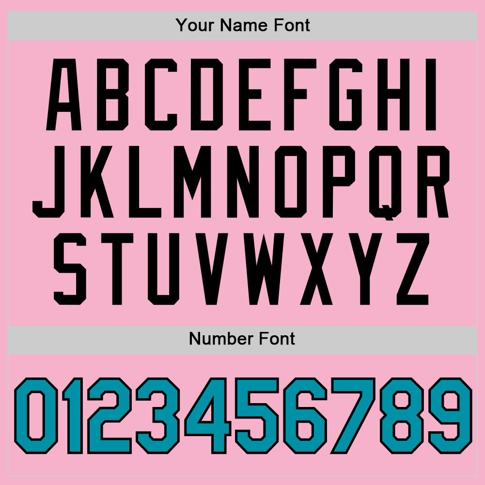 Custom Light Pink Teal-Black Authentic Throwback Basketball Jersey Limited