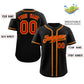 Custom Black Red-Orange Classic Style Authentic Baseball Jersey Limited
