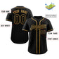 Custom Black Old Gold Classic Style Authentic Baseball Jersey Limited