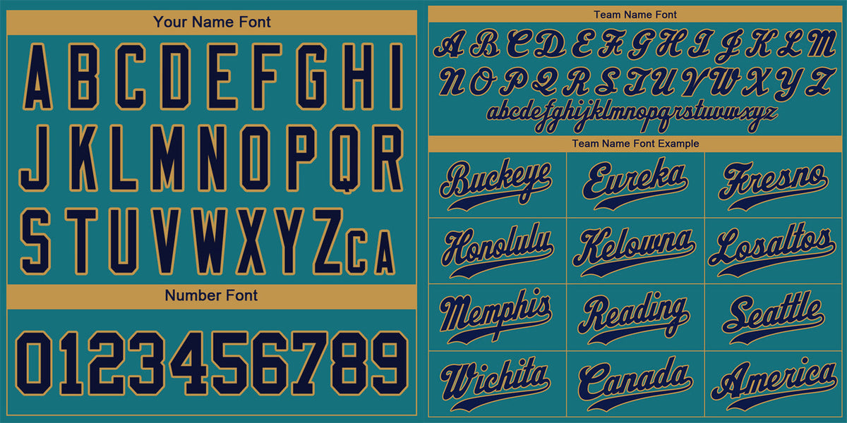 Custom Aqua Royal-Old Gold Classic Style Authentic Baseball Jersey Limited