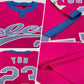 Custom Pink Light Blue-White Two-Button Unisex Softball Jersey Limited
