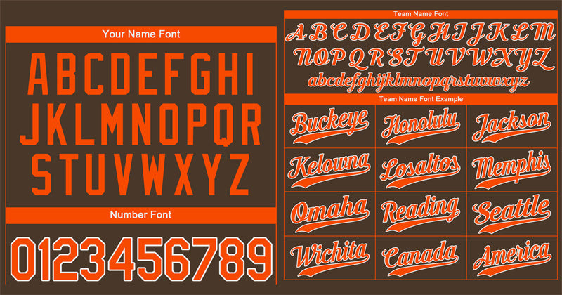 Custom Brown Orange-White Hook Classic Style Authentic Baseball Jersey Limited