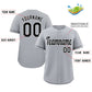 Custom Gray Black-White Classic Style Authentic Baseball Jersey Limited