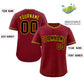 Custom Crimson Black-Gold Bull Classic Style Authentic Baseball Jersey Limited