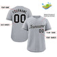 Custom Gray Black-White Classic Style Authentic Baseball Jersey Limited