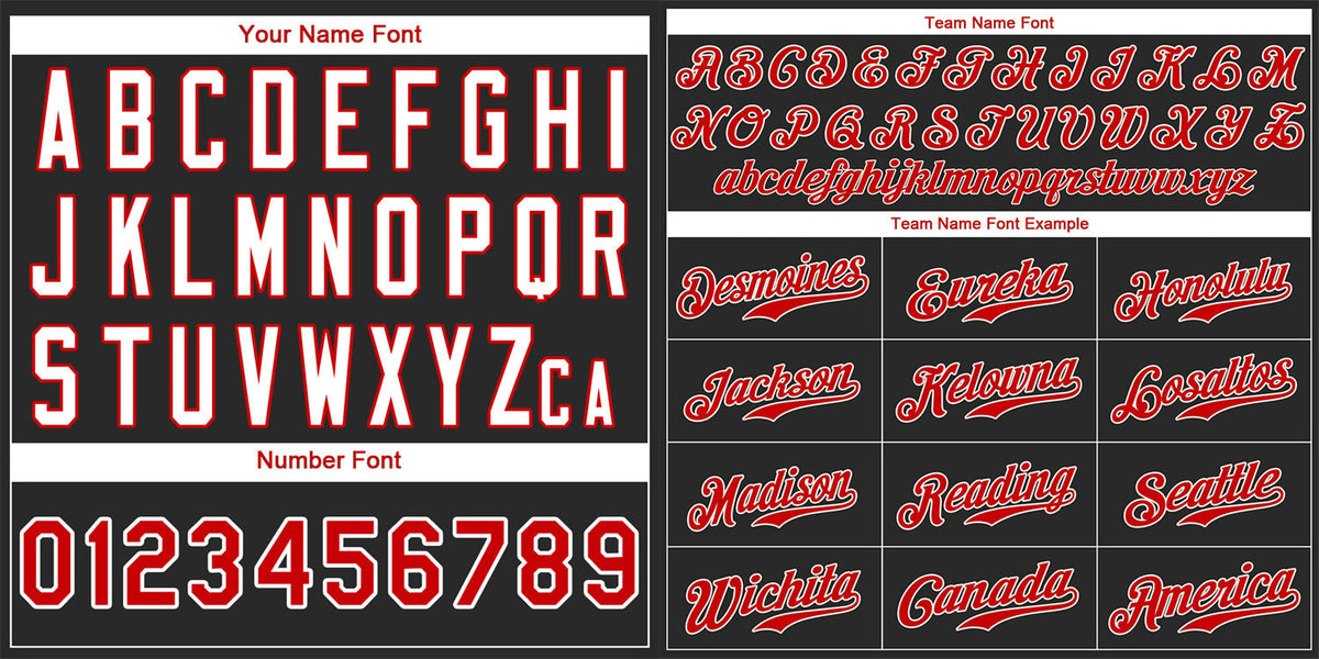 Custom Black Red-Gray Classic Style Authentic Baseball Jersey Limited