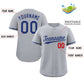 Custom Gray Royal-Red Classic Style Authentic Baseball Jersey Limited