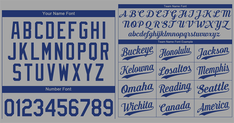 Custom Gray Royal-Red Classic Style Authentic Baseball Jersey Limited