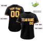 Custom Black Yellow-White Classic Style Authentic Baseball Jersey Limited