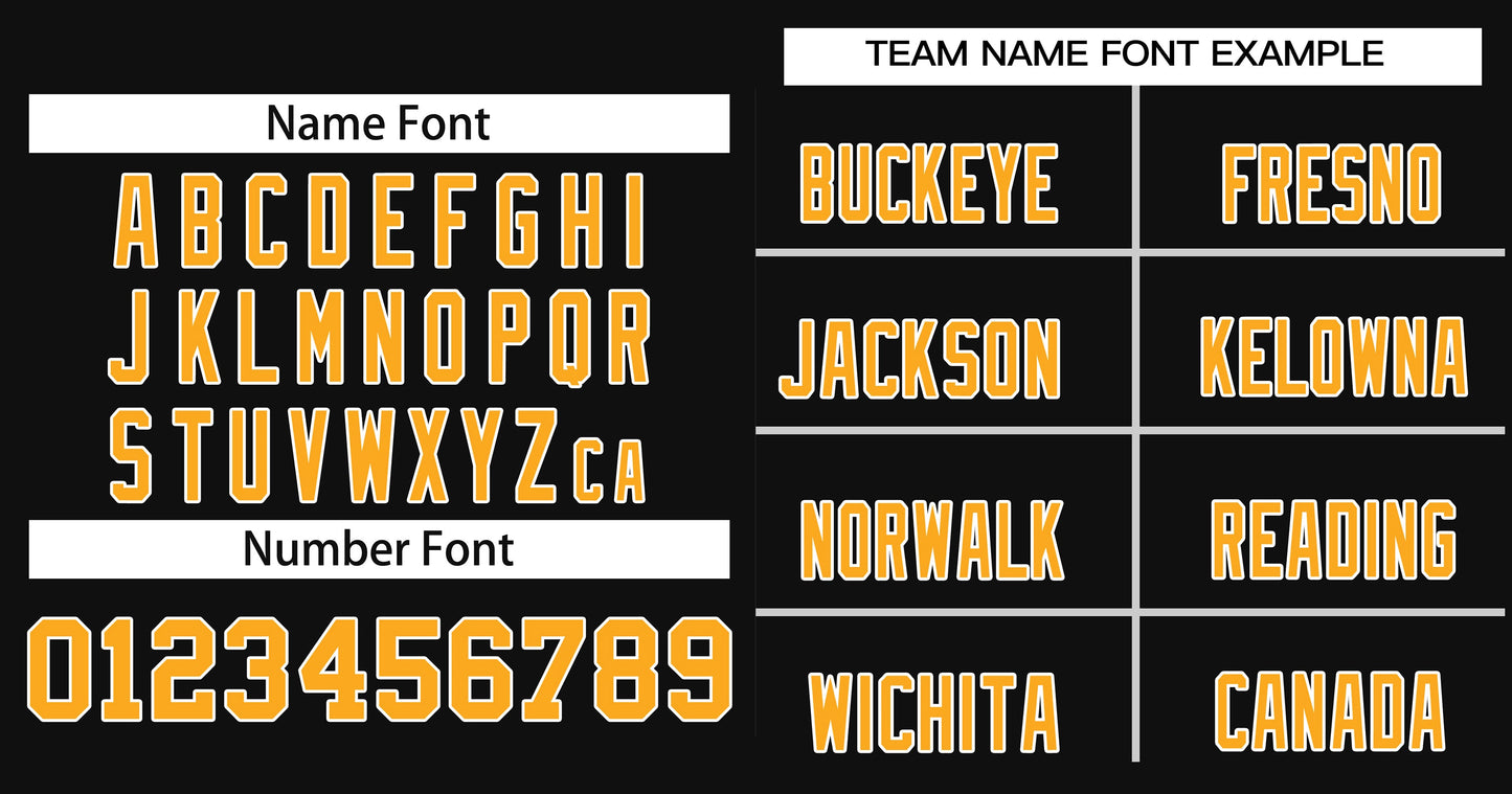 Custom Black Yellow-White Classic Style Authentic Baseball Jersey Limited