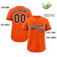 Custom Orange Black-White Classic Style Authentic Baseball Jersey Limited
