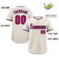 Custom Cream Red-Royal Classic Style Authentic Baseball Jersey Limited
