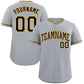 Custom Gray Black-Gold Classic Style Authentic Baseball Jersey