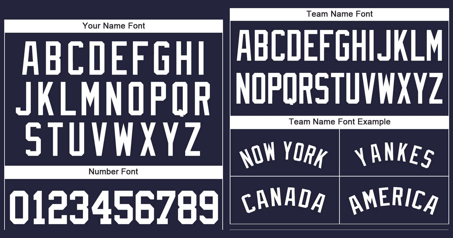 Custom Navy White Classic Style Authentic Baseball Jersey Limited