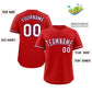 Custom Red White-Navy Classic Style Authentic Baseball Jersey Limited