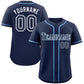 Custom Navy Navy-Powder Blue Classic Style Authentic Baseball Jersey
