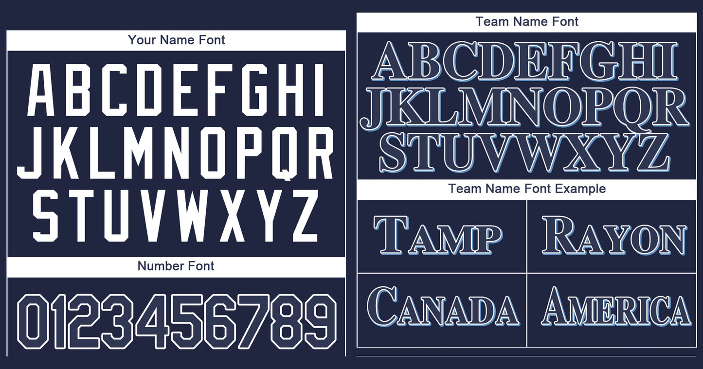 Custom Navy Navy-Powder Blue Classic Style Authentic Baseball Jersey Limited