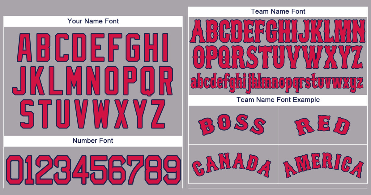 Custom Gray Red-Navy Classic Style Authentic Baseball Jersey Limited