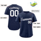 Custom Navy White Classic Style Authentic Baseball Jersey Limited