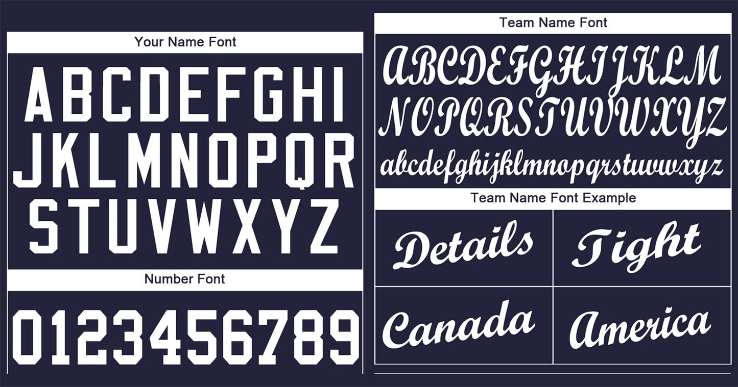 Custom Navy White Classic Style Authentic Baseball Jersey Limited