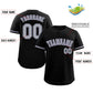 Custom Black Gray-White Bull Classic Style Authentic Baseball Jersey Limited