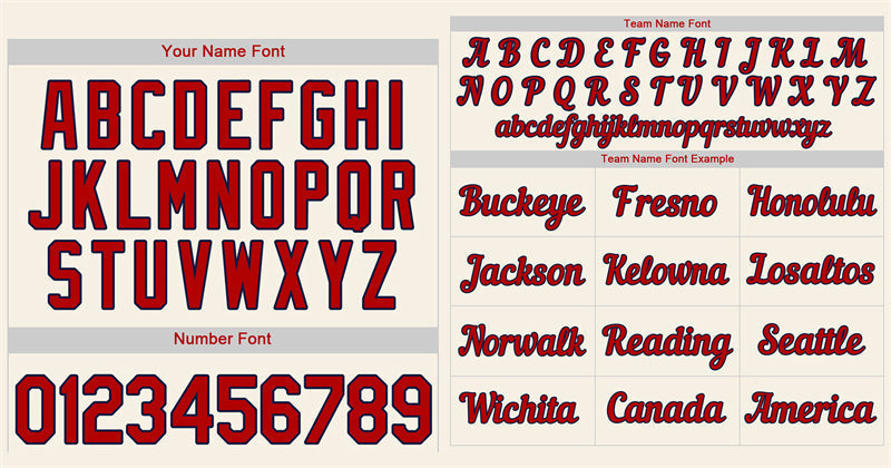 Custom Cream Red-Navy Classic Style Authentic Baseball Jersey Limited