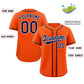 Custom Orange Royal-White Hook Classic Style Authentic Baseball Jersey Limited